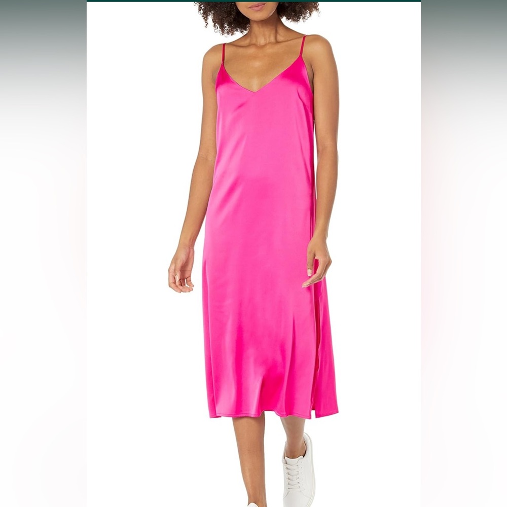 The Drop Women's Ana Silky V-Neck Midi Slip Dress